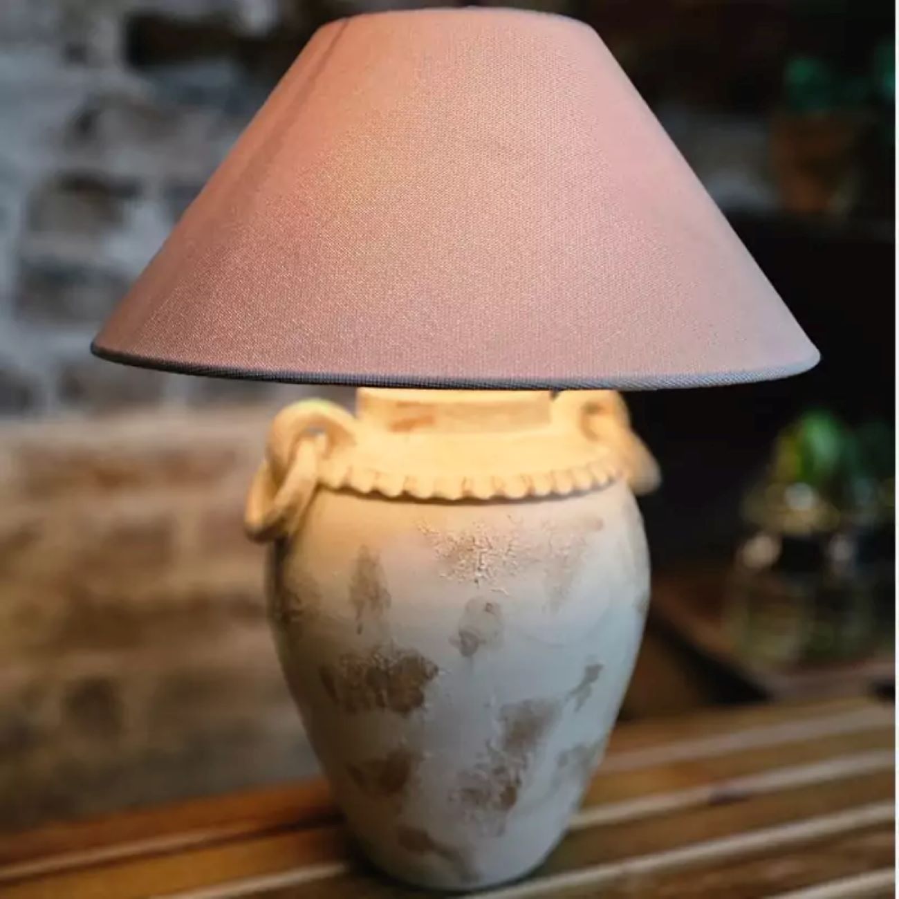 Lampe cerceau finition patinée faite main – design unique et qualité exceptionnelle