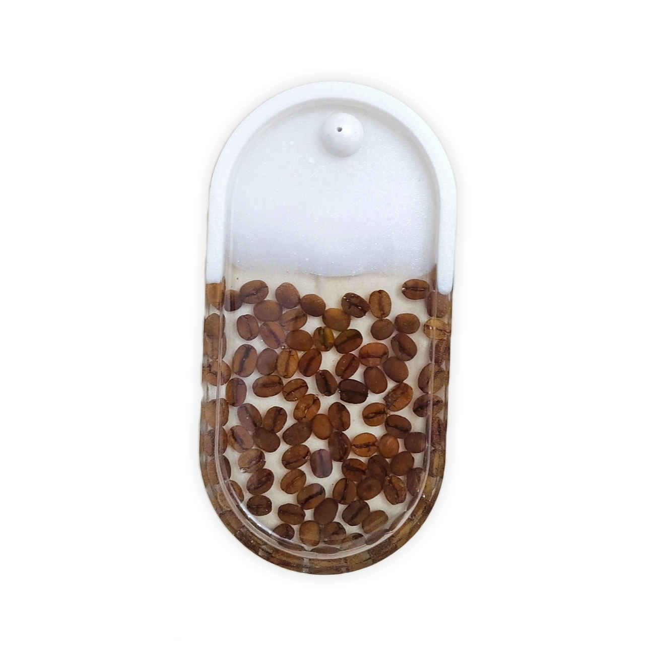 Porte-encens en résine artisanale – Design café, idéal pour zen, relaxation et style