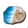 Porte-encens en résine artisanale – Motif mer et plage