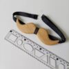 Nœud Papillon en Bois Artisan – Design Moustache, Nœud Papillon Élégant et Sportif pour Garçons
