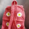 Sac au Crochet Fait Main Motif Floral pour Enfants en Rose – Élégant et Mignon