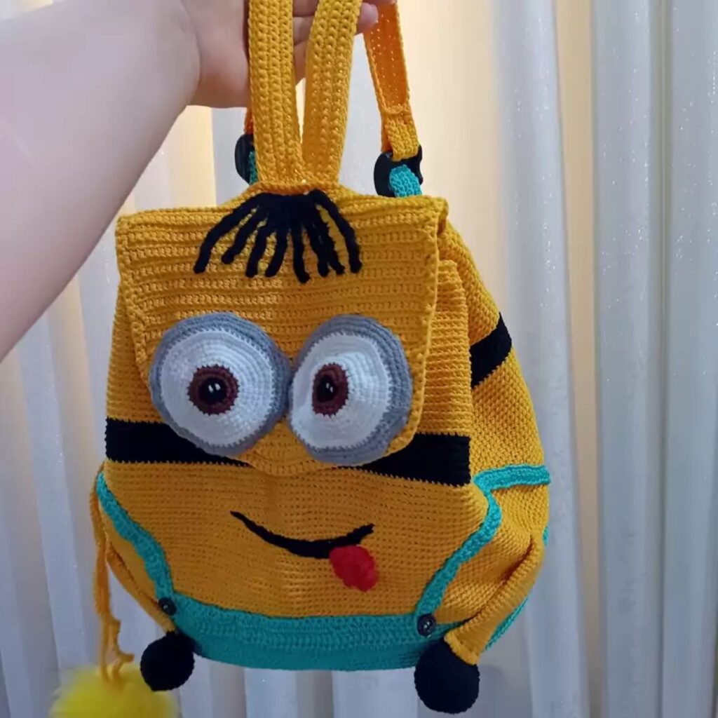 Sac au Crochet Fait Main Design Minion pour Enfants – Mignon, Amusant et Unique