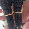 Sac au Crochet Fait Main au Style Tunisien Noir et Blanc – Accessoire Personnalisé Parfait