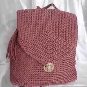 Sac au Crochet Fait Main – En Pêche – Design Fonctionnel et Stylé