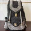 Sac à Dos Décontracté au Crochet Fait Main – Élégant et Durable en Gris