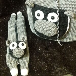 Sac à Dos Tricoté à la Main avec Trousse Coordinée – Mignon et Fonctionnel