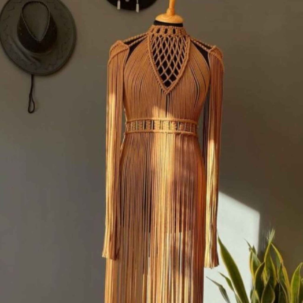 Robe macramé tissée à la main – Respirante et idéale par temps chaud