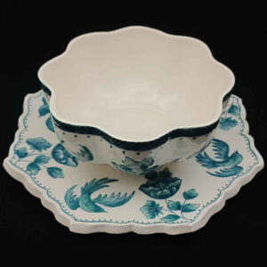 Ensemble assiette et bol en céramique – Motif Congrès, compatible micro-ondes et lave-vaisselle