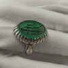 Bague en argent pour homme avec Agate gravée - Design Hasbi Allah