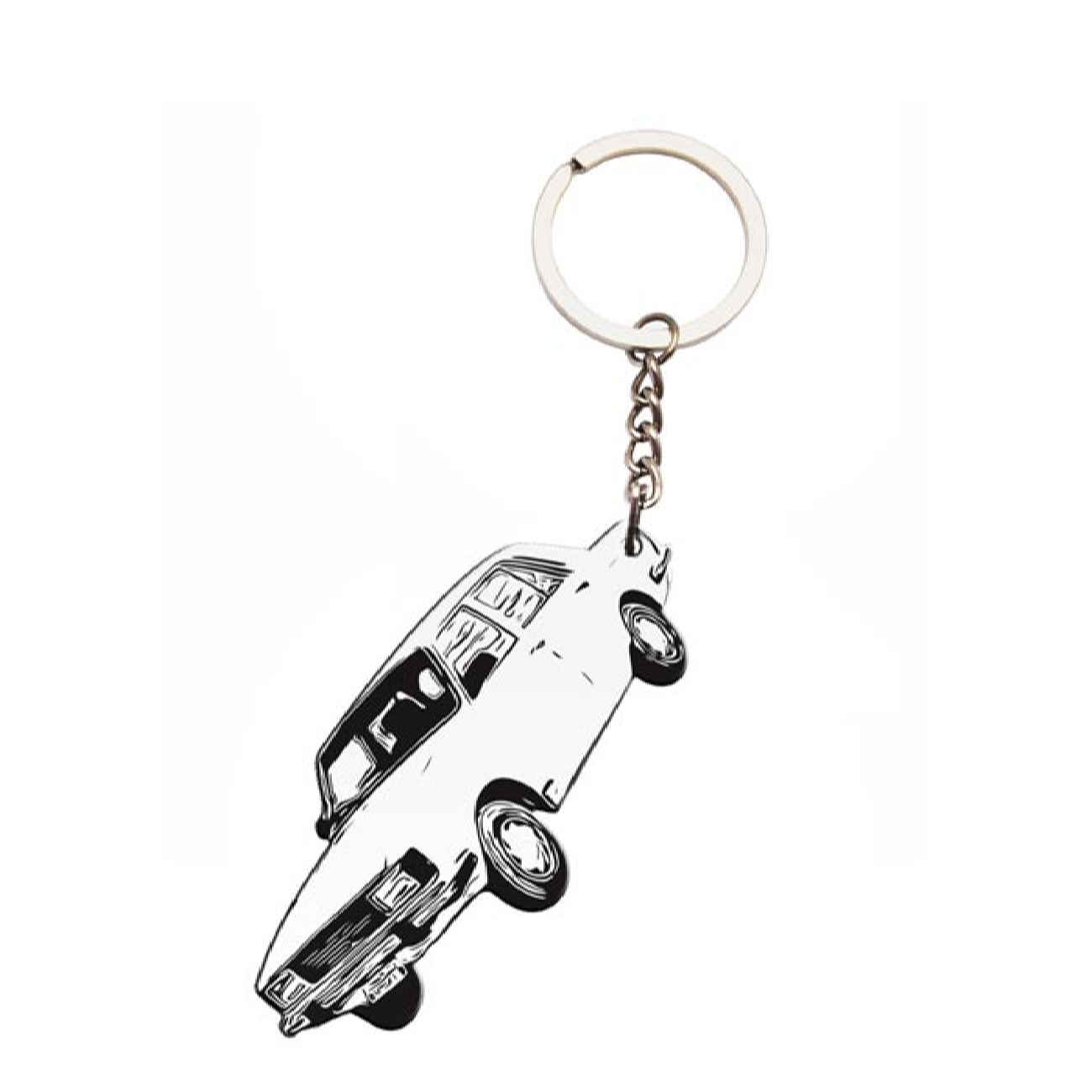 Porte-clés Modèle de Voiture Paykan en Blanc – Parfait pour Collectionneur