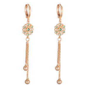 Boucles d’oreilles légères pendantes avec design de fleurs pour femmes