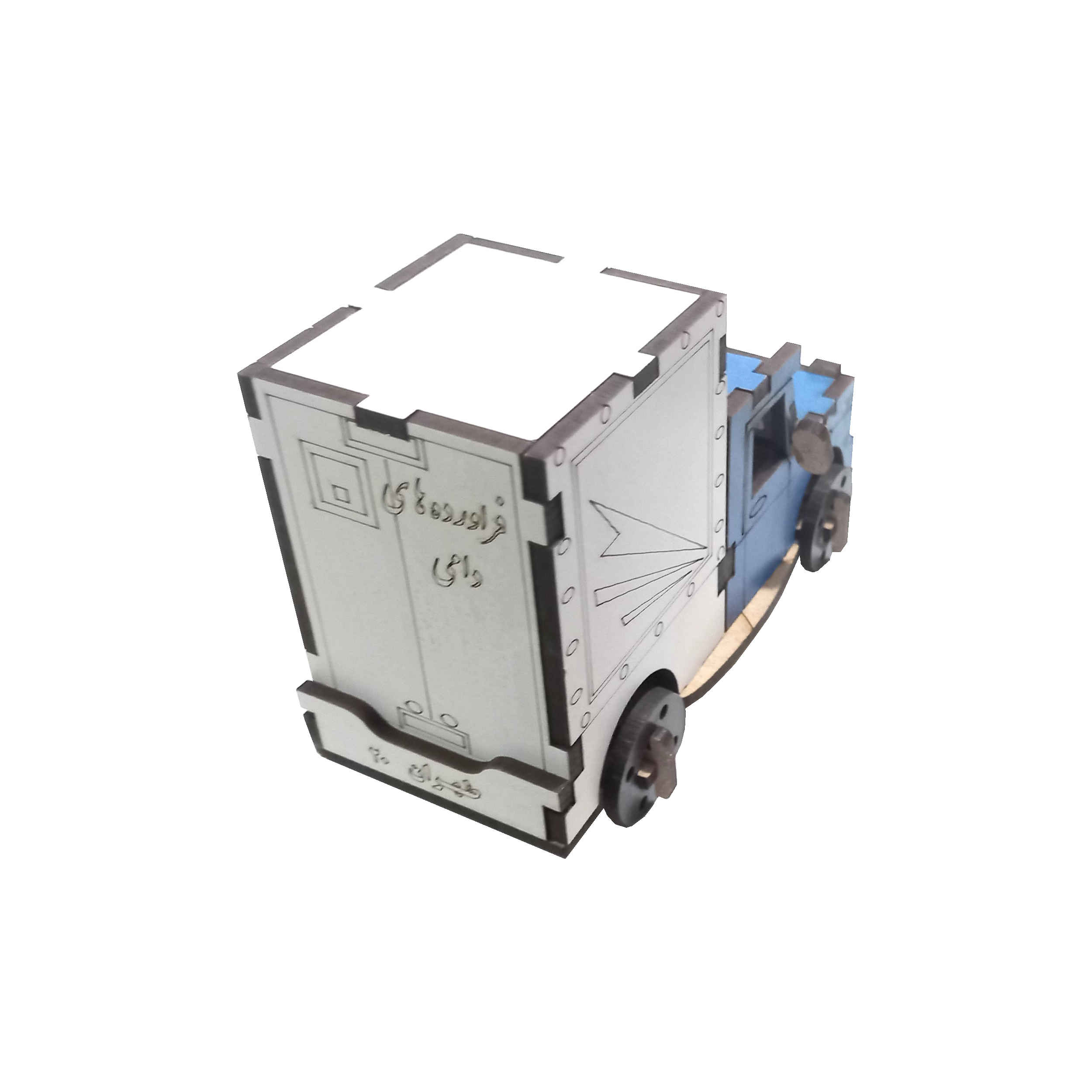 Maquette à monter : Camion frigorifique Nissan Junior 1956 en bois – Parfait pour la déco