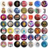 Badges à Épingle Finition Mate – Ensemble de 49 avec Logos de Clubs de Football Internationaux