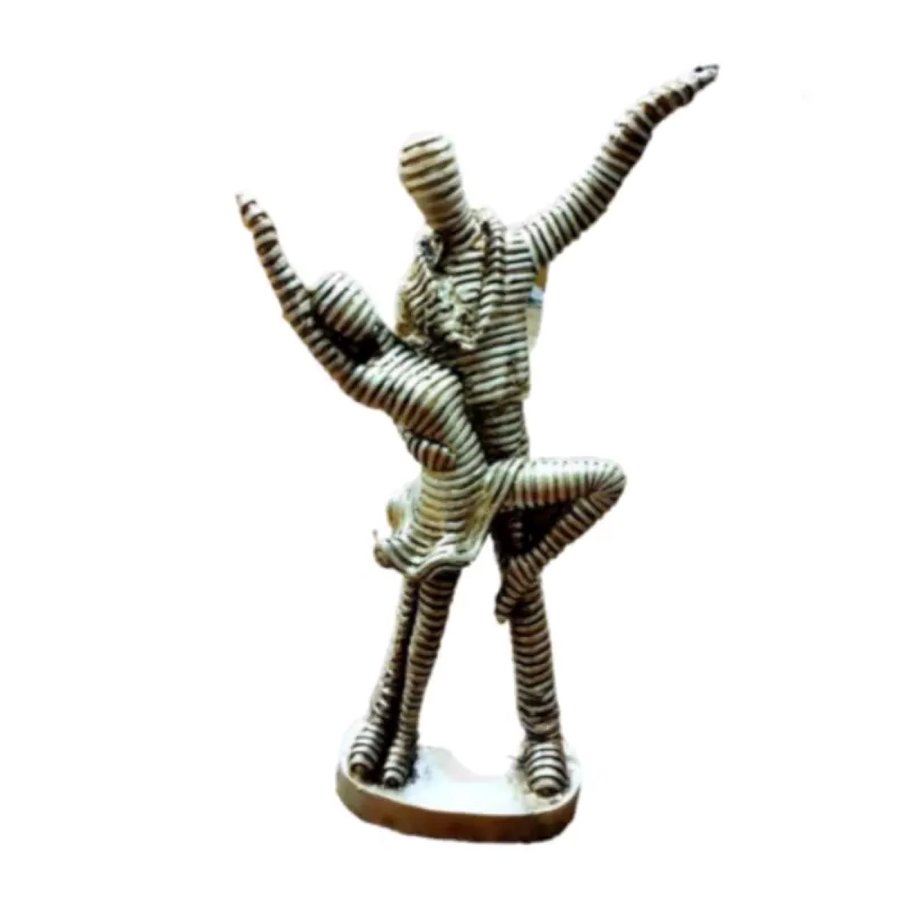 Sculpture de danseur momie en or et argent – Chef-d’œuvre artistique exquis pour la décoration intérieure