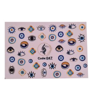 Autocollants pour ongles Mauvais Œil – Designs beaux et protecteurs (5 pièces)