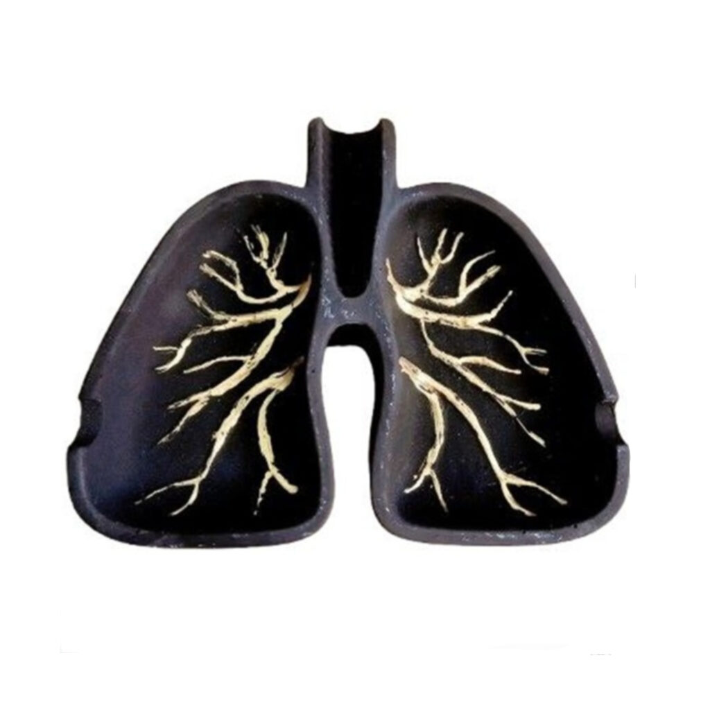 Cendrier en pierre fantaisie – Modèle de poumon, artisanat artistique en pierre