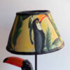 Lampe de table fantaisie – design toucan fait main avec abat-jour en tissu pour une ambiance chaleureuse