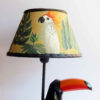 Lampe de table fantaisie – design toucan fait main avec abat-jour en tissu pour une ambiance chaleureuse
