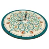 Horloge murale analogique inspirée de la Perse avec motif - Design floral