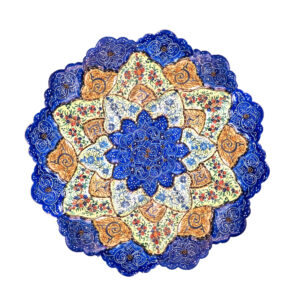 Assiette décorative en cuivre Minakari persan – Un chef-d’œuvre peint à la main