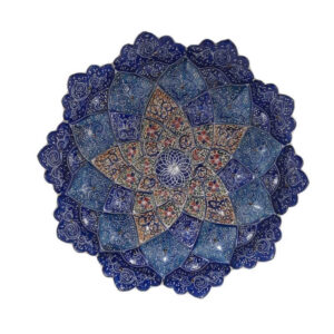 Assiette décorative en cuivre Minakari persan – Peinte à la main, une fusion de culture et de beauté