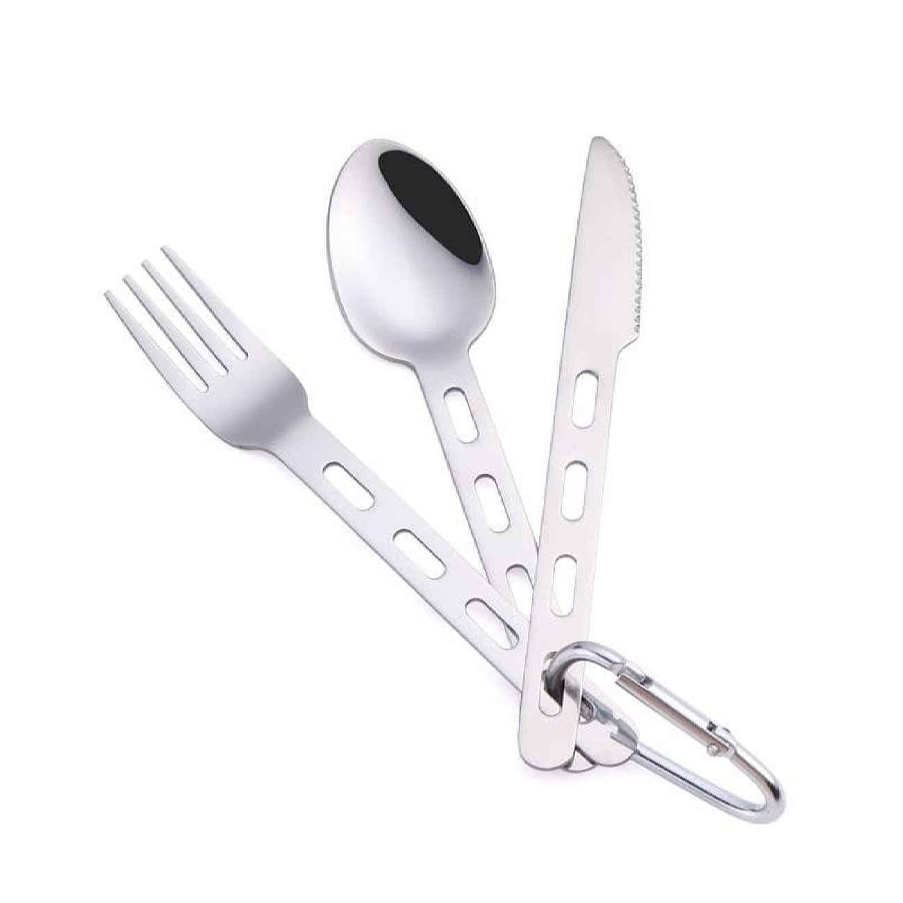 Ensemble de Couverts de Voyage Portable - Compact et Facile à Transporter, Parfait pour Toutes vos Aventures