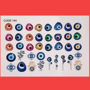 Autocollants pour ongles Mauvais Œil protecteurs – Designs élégants et inspirants pour vos ongles