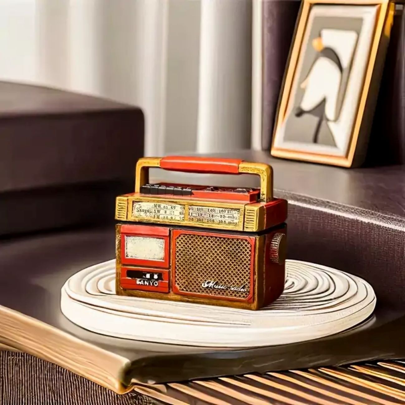 Cendrier en céramique en forme de radio – Accessoire de fumeur unique et stylé