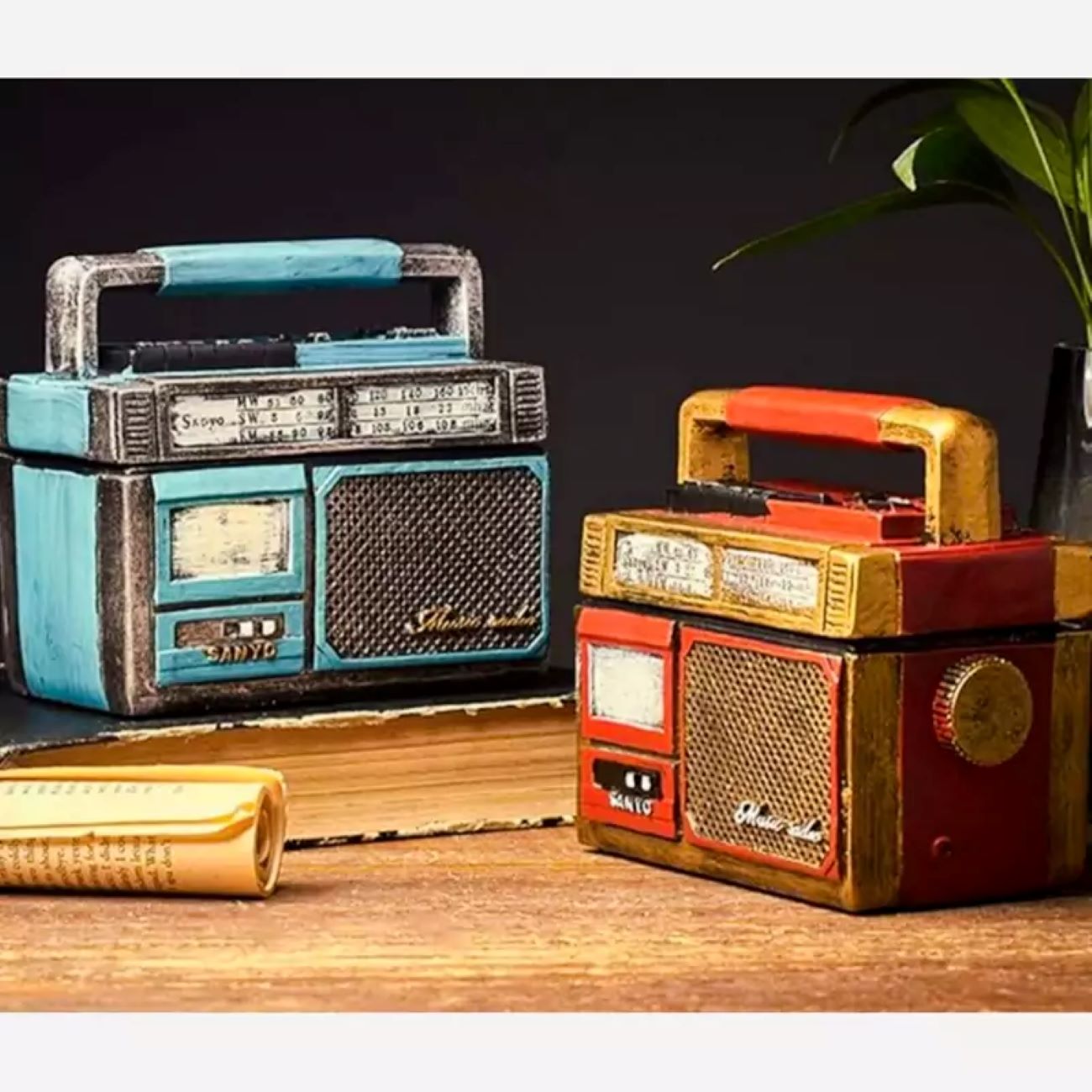 Cendrier en céramique en forme de radio – Accessoire de fumeur unique et stylé