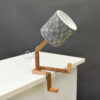 Lampe de table robot – Avec motif rayé, fabriquée à la main