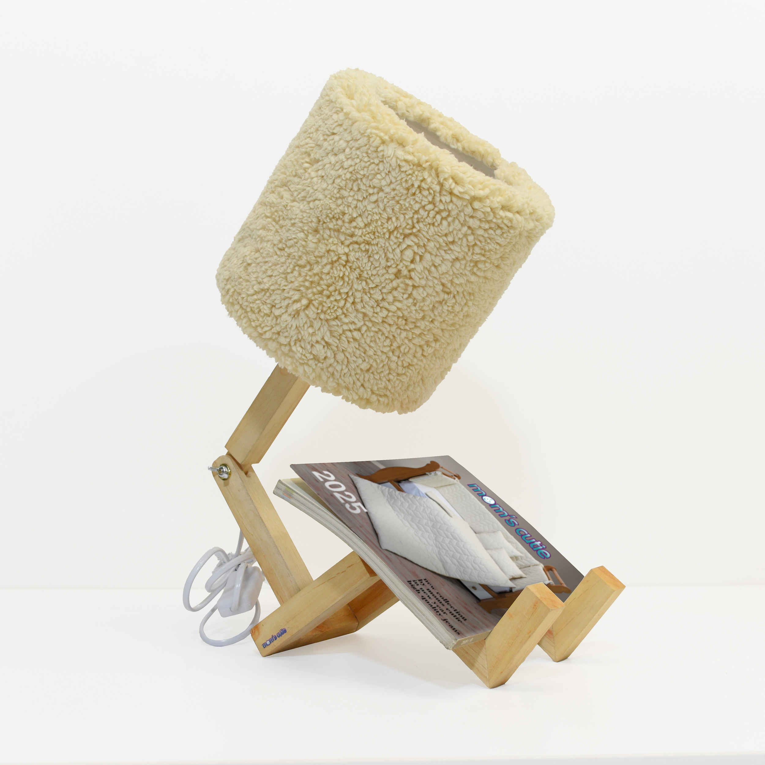 Lampe de table robot – Avec motif de teddy, fabriquée à la main