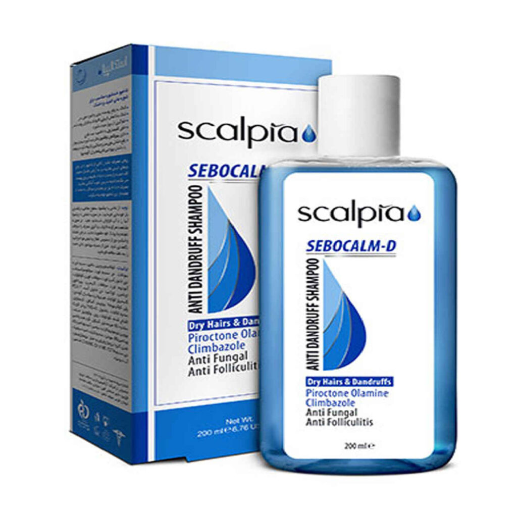 Shampooing antipelliculaire Scalpia, adapté aux cheveux secs et aux pellicules, Modèle Sebocalm-D (Pack de 2)