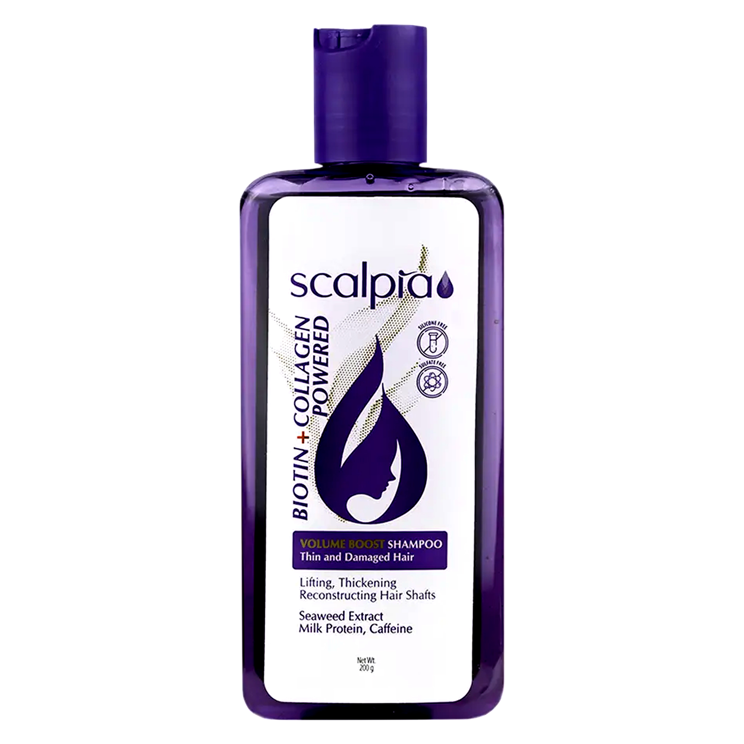 Scalpia Shampooing Volumisant avec Biotine & Collagène pour Cheveux Fins et Abîmés (Pack de 2)