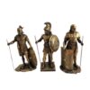 Lot de 3 statues de soldats romains – Qualité supérieure, idéal pour la décoration et la collection