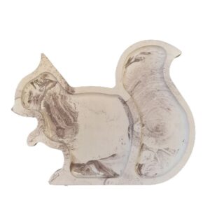Plateau en béton motif écureuil – Décoration intérieure élégante et fonctionnelle pour l’exposition et le rangement