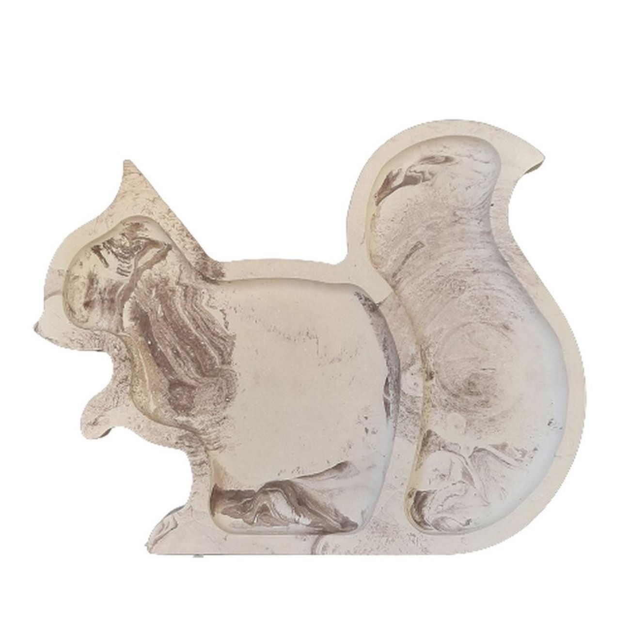 Plateau en béton motif écureuil – Décoration intérieure élégante et fonctionnelle pour l'exposition et le rangement
