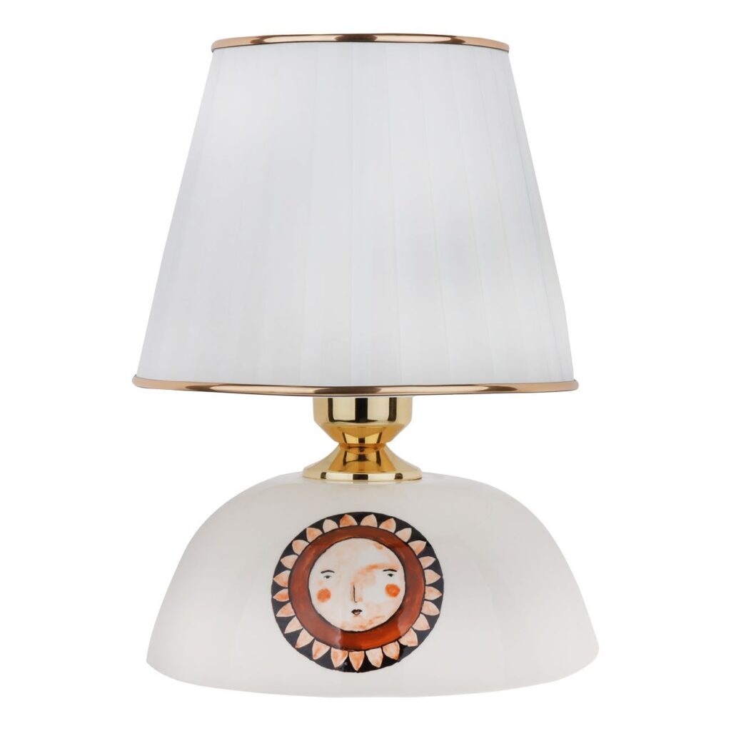 Lampe de table élégante en céramique avec motif décoratif – illuminez votre maison avec de l’art