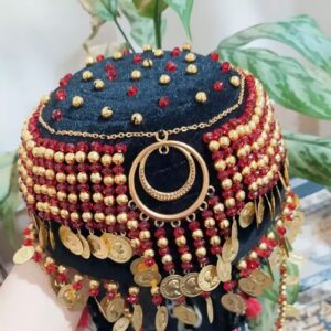 Chapeau Ethnique Kurde Traditionnel – Parfait pour Événements Culturels avec Motif de Pièces