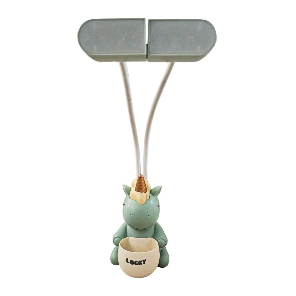 Lampe de bureau licorne avec organiseur intégré – idéale pour l’étude et la décoration de chambre