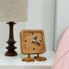 Horloge de Bureau Artisanale en Bois - Conçue pour le Style et la Fonction