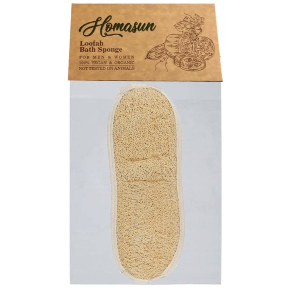 Éponge de bain loofah végane pour le visage et le corps - Exfoliant naturel pour une peau lisse et saine (2x)