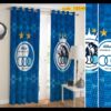 Rideau en velours pour chambre de garçons avec œillets – Deux panneaux, design sportif de l'équipe Esteghlal