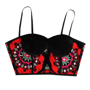 Top cami brodé Balochi pour femmes