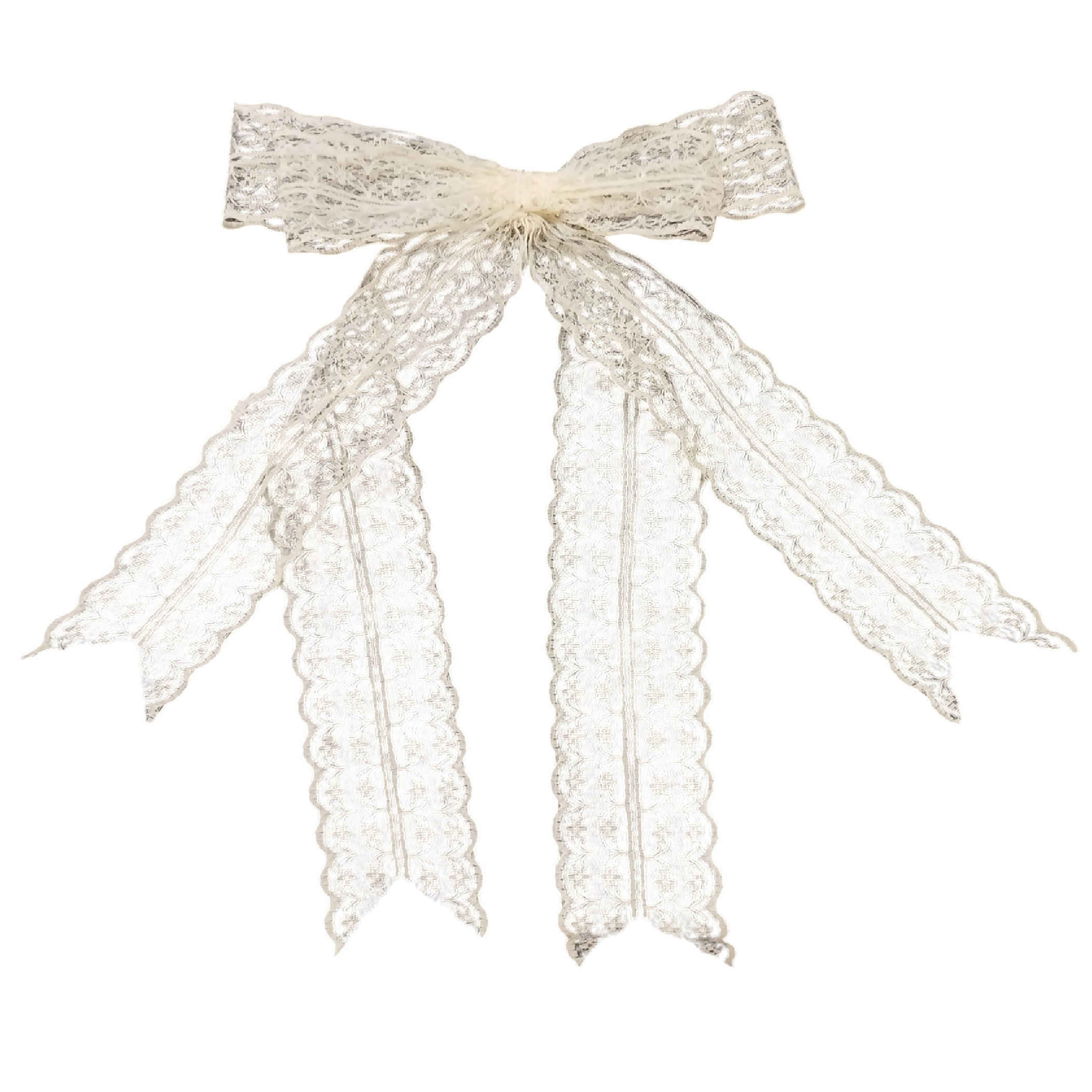 Pinces à Cheveux en Dentelle pour Femmes - Design de Nœud Blanc pour Tous Types de Coiffures