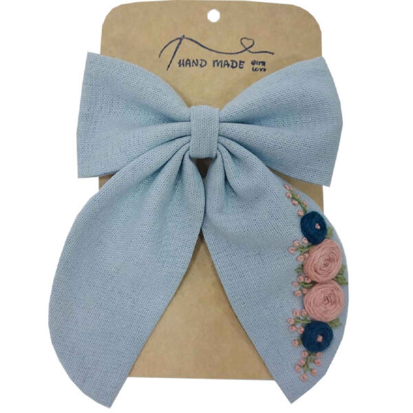 Pinces à Cheveux en Lin pour Femmes – Design de Nœud Floral pour Tous Types de Coiffures