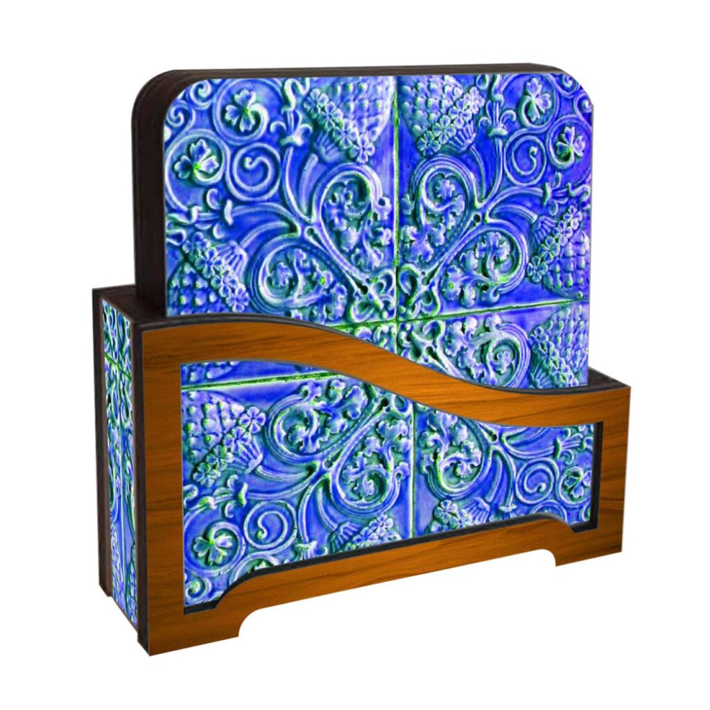 Sous-verres en bois avec des designs iraniens - Charme culturel (Pack de 6)