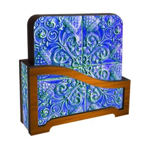 Sous-verres en bois avec des designs iraniens – Charme culturel (Pack de 6)