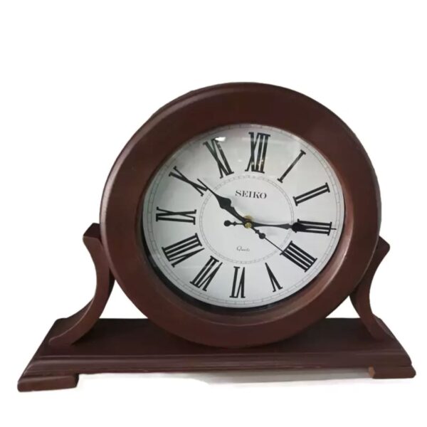 Horloge de Bureau en Bois - Un Ajout Magnifique et Artisanal à Votre Bureau ou Maison