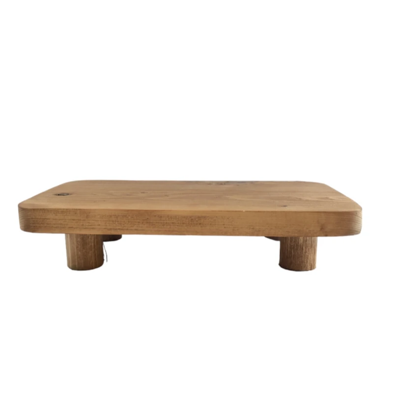 Plateau de service en bois avec support – Modèle Riser | Style surélevé