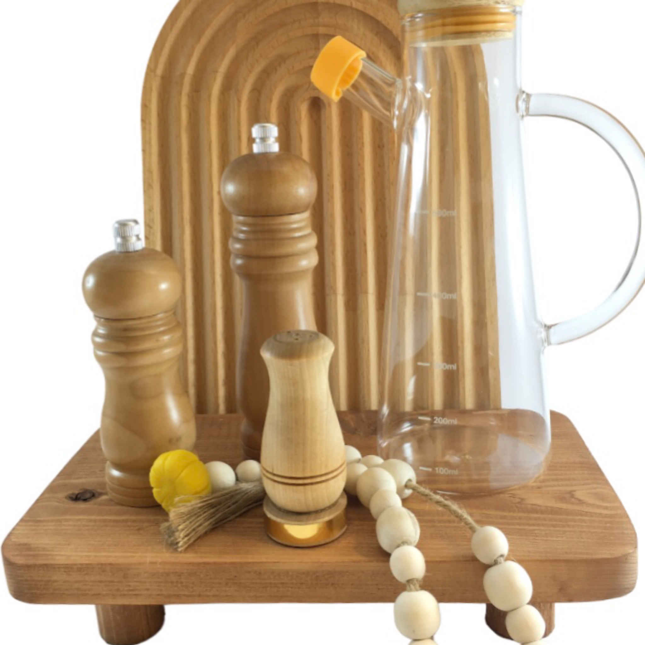 Plateau de service en bois avec support – Modèle Riser | Style surélevé